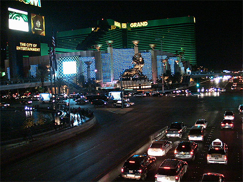 MGM and Strip at night