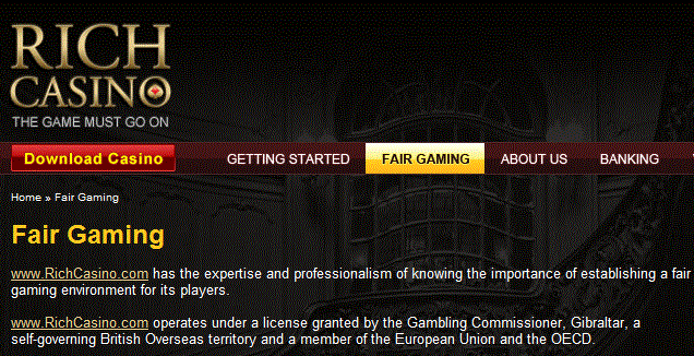 Richcasino Screenshot