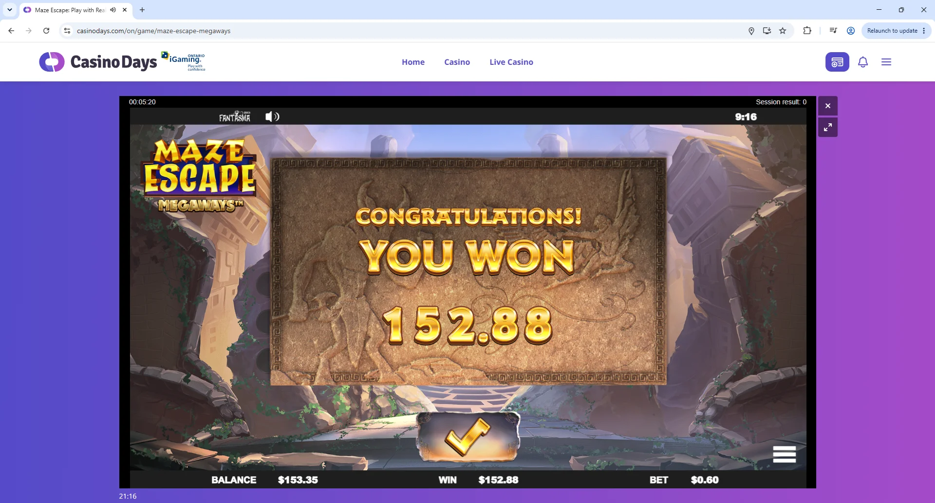 casinodays_255x_Maze_Escape_Megaways_20260610.webp