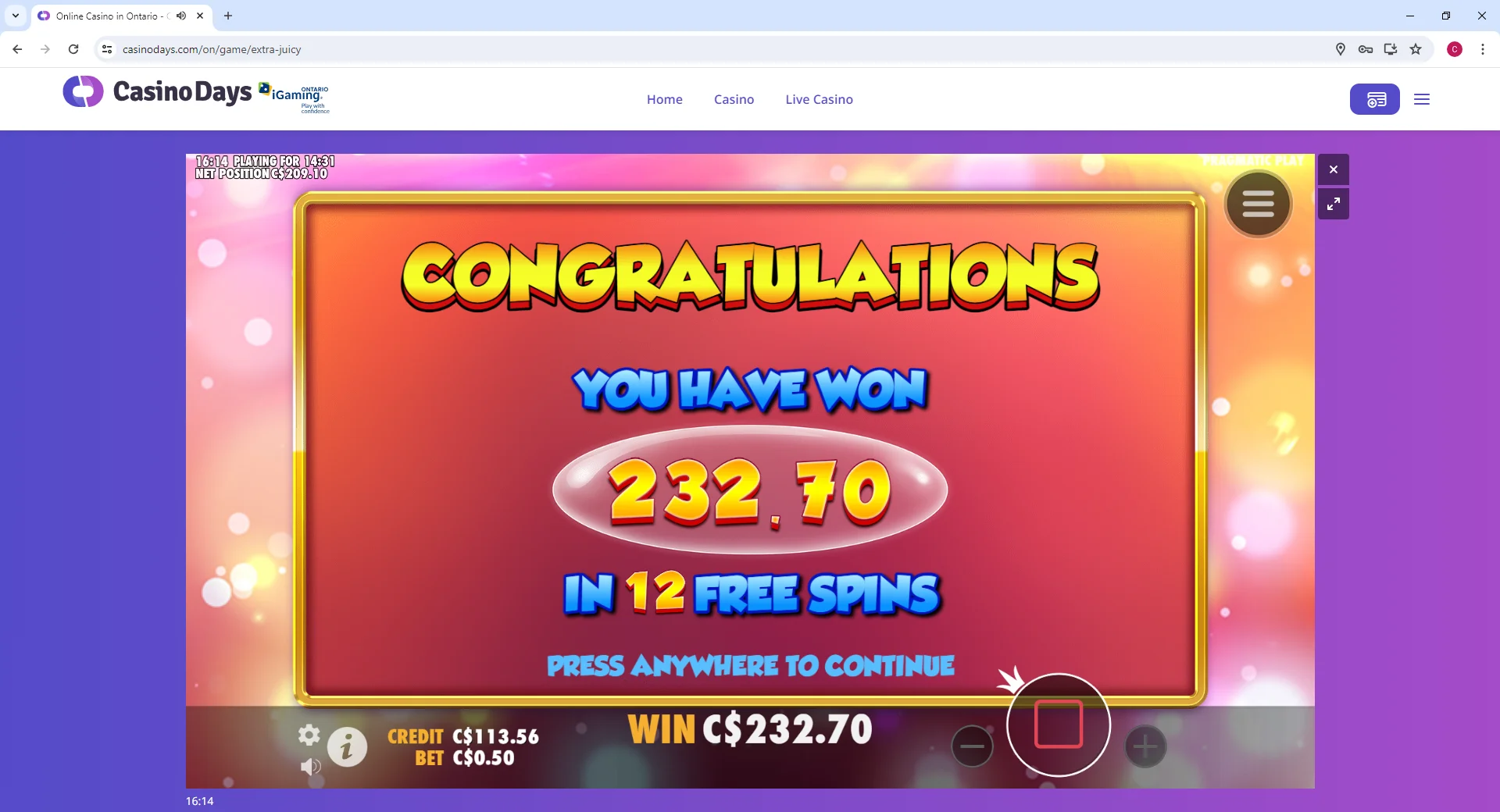 casinodays_465x_Extra_Juicy_20240608.png