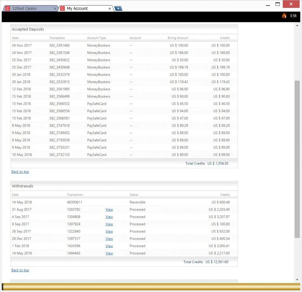 Deposits and Withdrawals - 32Red.webp