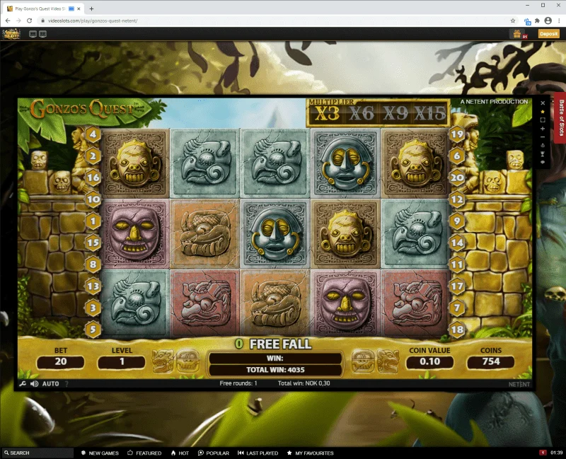 Play Gonzo's Quest Video Slot Free at Videoslots.com - Google Chrome 30.11.2020 01_39_17.webp