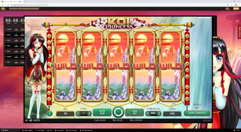 Play Koi Princess Video Slot Free at Videoslots.com - Google Chrome 20.02.2020 22_31_26.webp