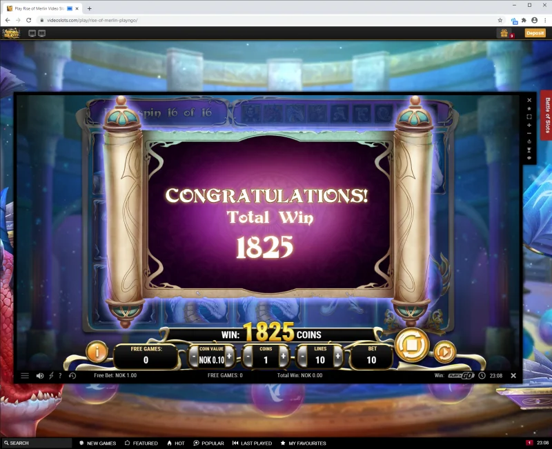 Play Rise of Merlin Video Slot Free at Videoslots.com - Google Chrome 16.11.2020 23_08_12.webp