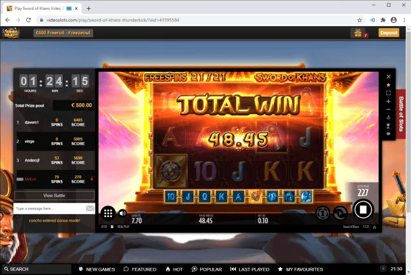 Play Sword of Khans Video Slot Free at Videoslots.com - Google Chrome 16.11.2020 21_50_47.webp
