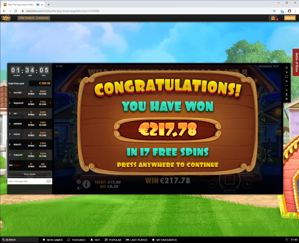 Play The Dog House Video Slot Free at Videoslots.com - Google Chrome 25.02.2020 21_40_57.webp