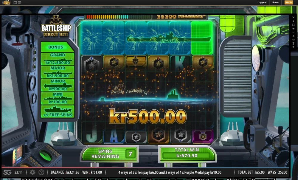 Videoslots - Battleship - Minor Jackpot x100.webp