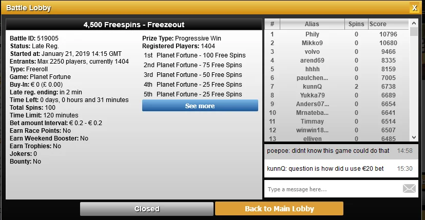 videoslots planet fortune freeroll.webp