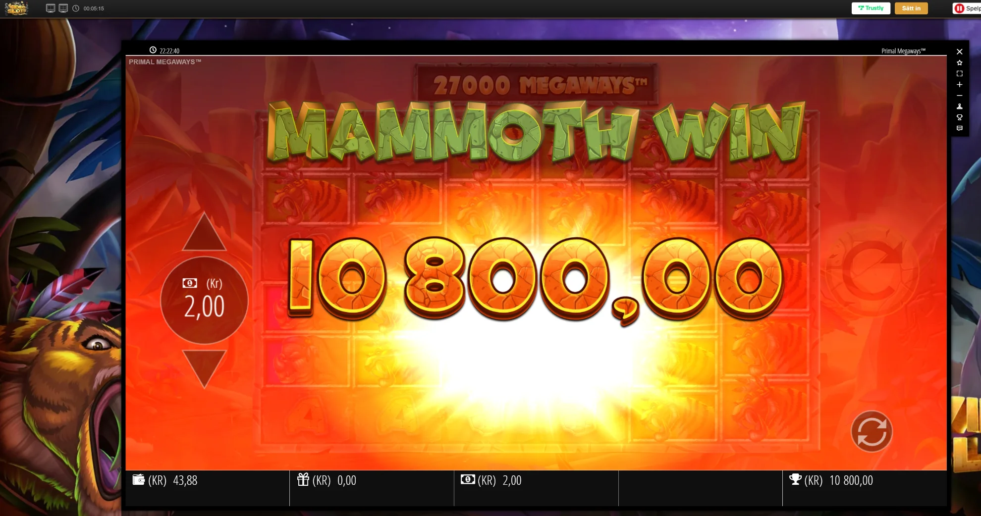 x5400 - Primal Megaways - Videoslots.webp