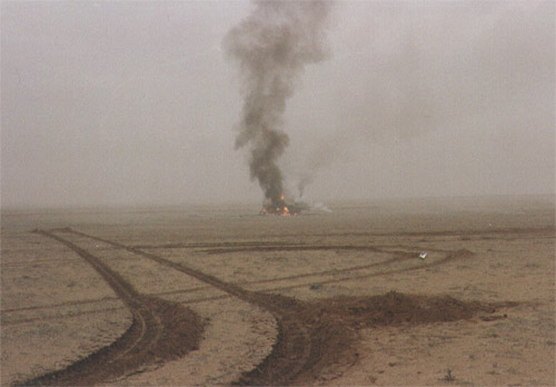 Burning M1s - Ground Offensive - Desert Storm