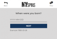 NYSpins Registration Form Step 5 Mobile Device View