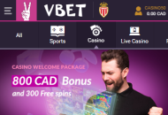 VBet Promotions Mobile Device View 