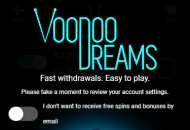 VoodooDreams Registration Form Step 14 Mobile Device View 