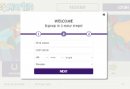 GaleAndMartinCasino Registration Form Step 2 Desktop Device View