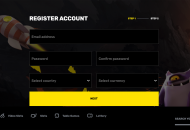 Hypercasino Registration Form Step 1 Desktop Device View