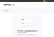 Lapalingo Registration Form Desktop Device View