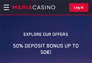 MariaCasino Registration Form Step 2 Mobile Device View 