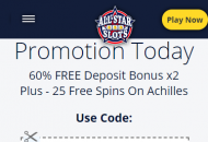 AllStarSlots Promotions Mobile Device View