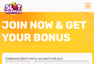 SlotMadness Registration Form Step 3 Mobile Device View