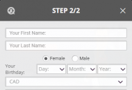 Agent Spinner Registration Form Step 2 Mobile Device View