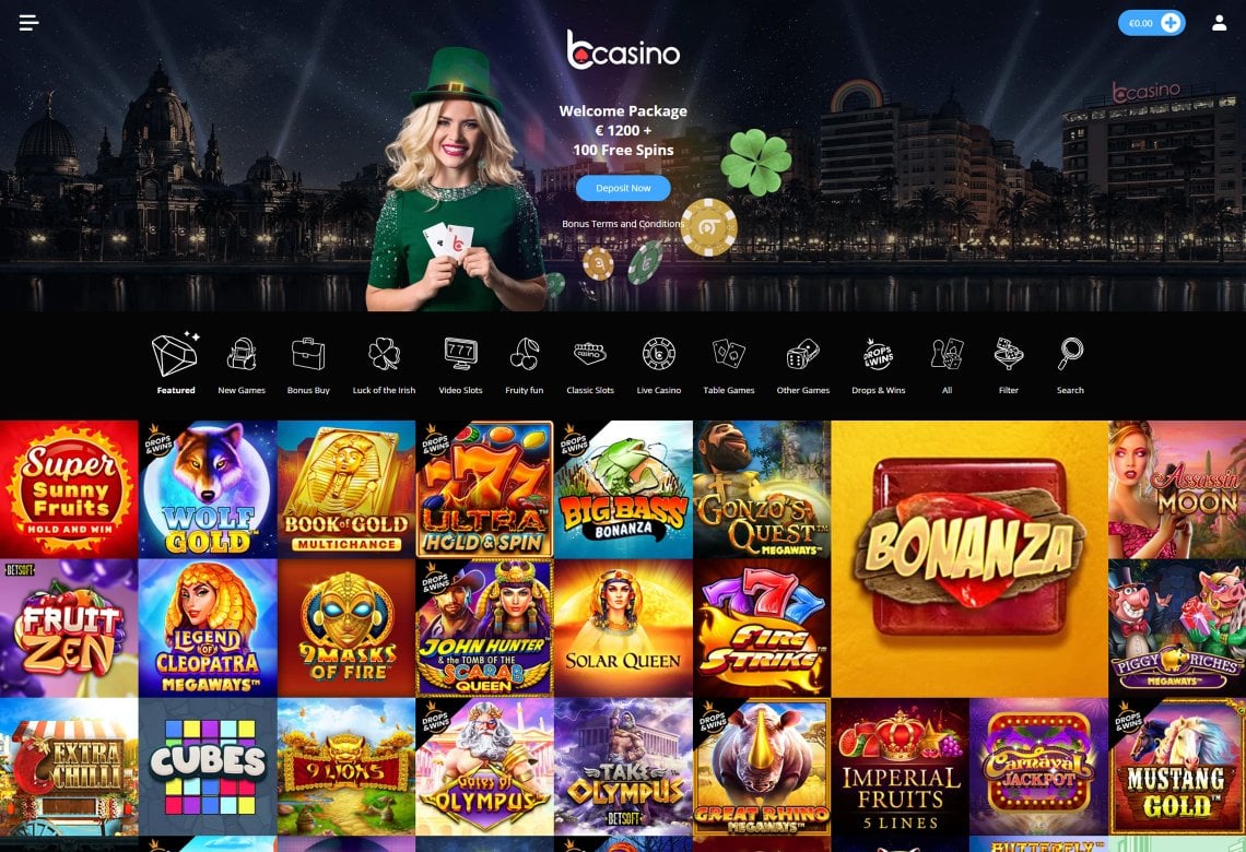 Bcasino Homepage Desktop Device View 