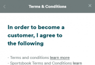 Casumo Registration Form Step 8 Mobile Device View