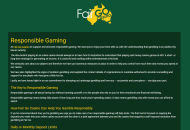 FairGo Responsible Gambling Information Desktop Device View