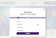 GaleAndMartinCasino Registration Form Step 1 Desktop Device View