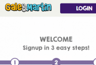GaleAndMartinCasino Registration Form Step 2 Mobile Device View