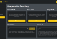 GoldenStar Responsible Gambling Settings Desktop Device View
