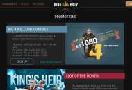 KingBilly Promotions Desktop Device View