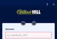 WilliamHill Registration Form Step 2 Mobile Device View