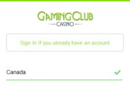 GamingClub Registration Form Mobile Device View