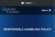 QuatroCasino Responsible Gambling Information Mobile Device View 