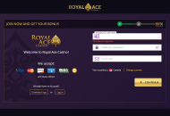 RoyalAce Registration Form Step 1 Desktop Device View 
