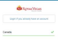 RoyalVegas Registration Form Mobile Device View
