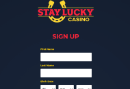 StayLucky Registration Form Step 2 Desktop Device View