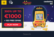 StayLucky Homepage Mobile Device View