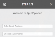 Agent Spinner Registration Form Step 1 Mobile Device View