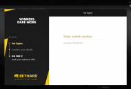 BetHard Registration Form 6 Desktop Device View 
