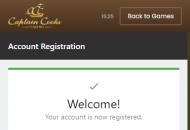 Captaincooks Registration Form Step 2 Mobile Device View 