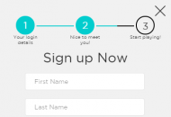 CasinoCruise Registration Form Step 2 Mobile Device View 