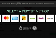 CherryFiesta Payment Methods Desktop Device View