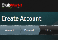 ClubWorld Registration Form Step 2 Mobile Device View