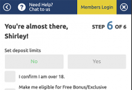 DrueckGlueck Registration Form Step 6 Mobile Device View 