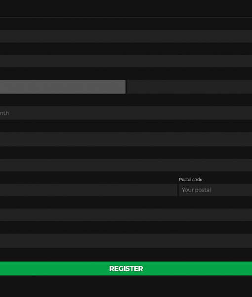 EnergyCasino Registration Form Step 2 Desktop Device View 