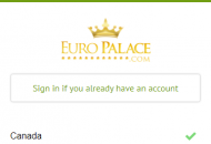 Europalace Registration Form Step 1 Mobile Device View 