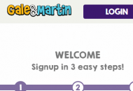 GaleAndMartinCasino Registration Form Step 1 Mobile Device View