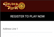 GoldenTiger Registration Form Step 4 Mobile Device View