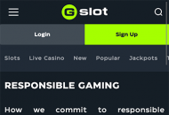 GSlot Responsible Gambling Information Mobile Device View